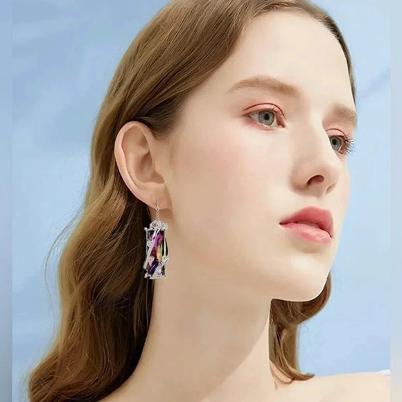 Crystal Bohemian Dangle Earrings - Picture 1 of 2